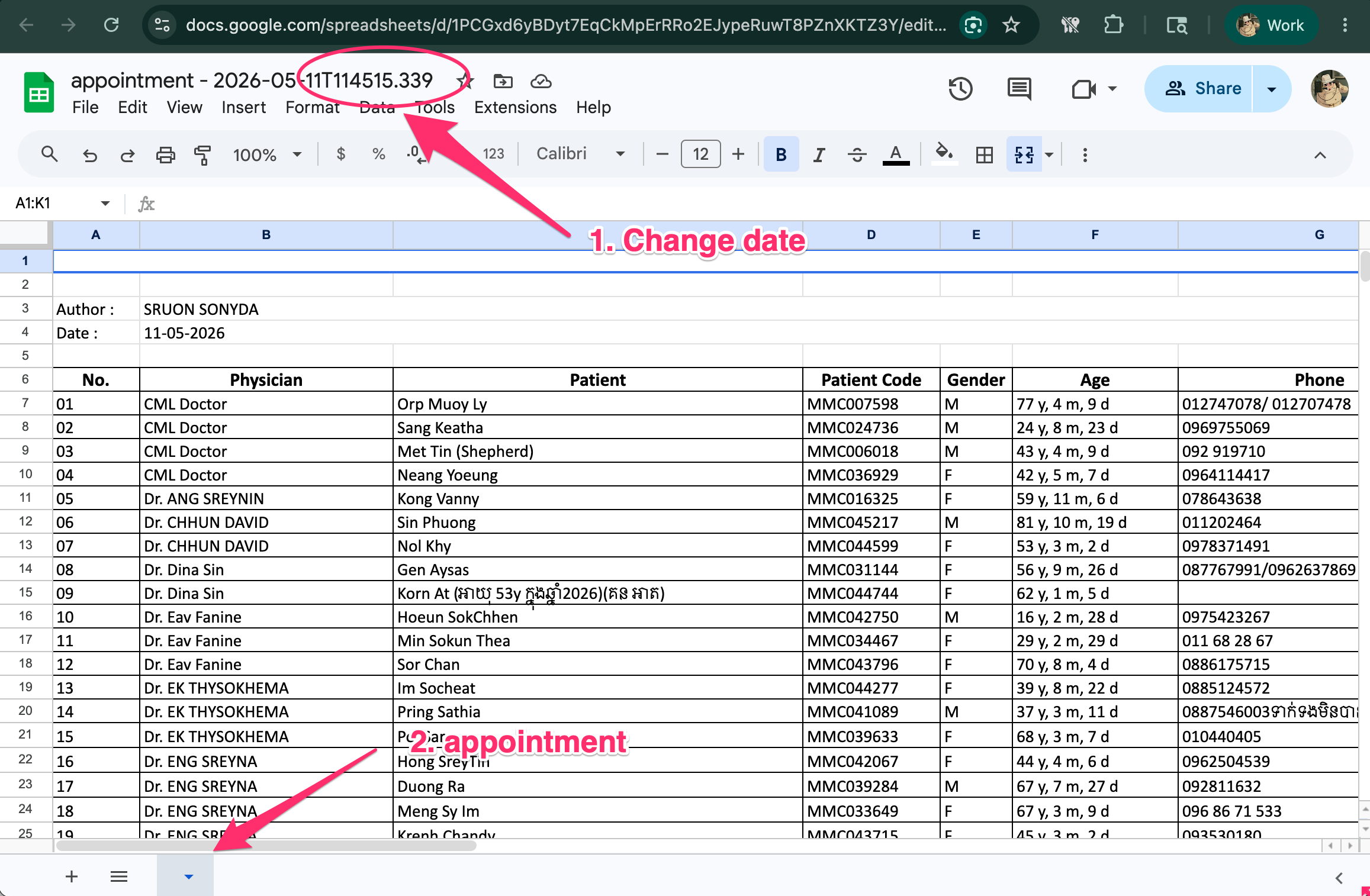 Rename File and Sheet